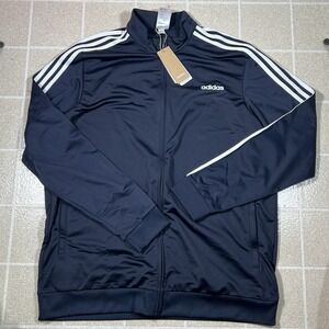 Adidas Essentials 3-Stripes Tricot Track Jacket DU0445 Mens 2XL Tall Blue‎ New